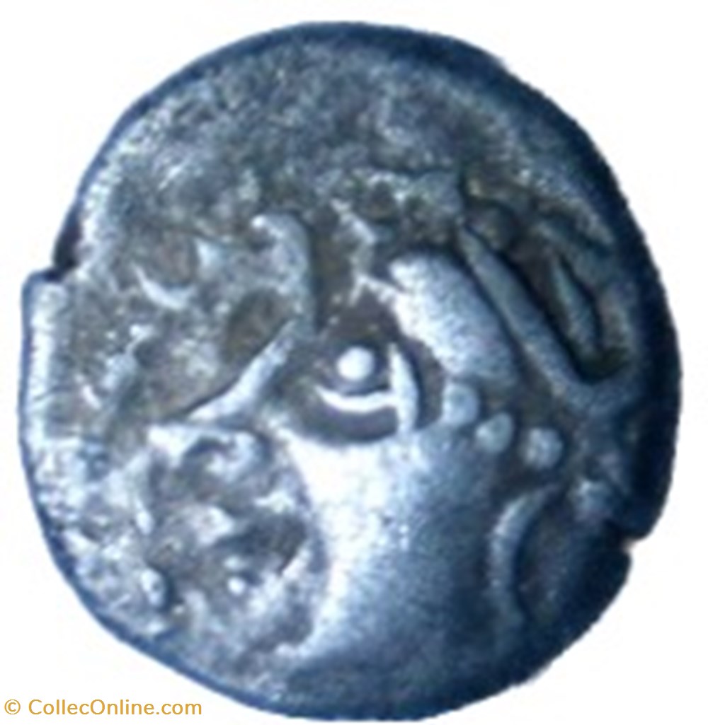 Quinaire KALETEDOY à la demi-rouelle monnaies antiques celtes quinaire kaletedoy a la demi rouelle