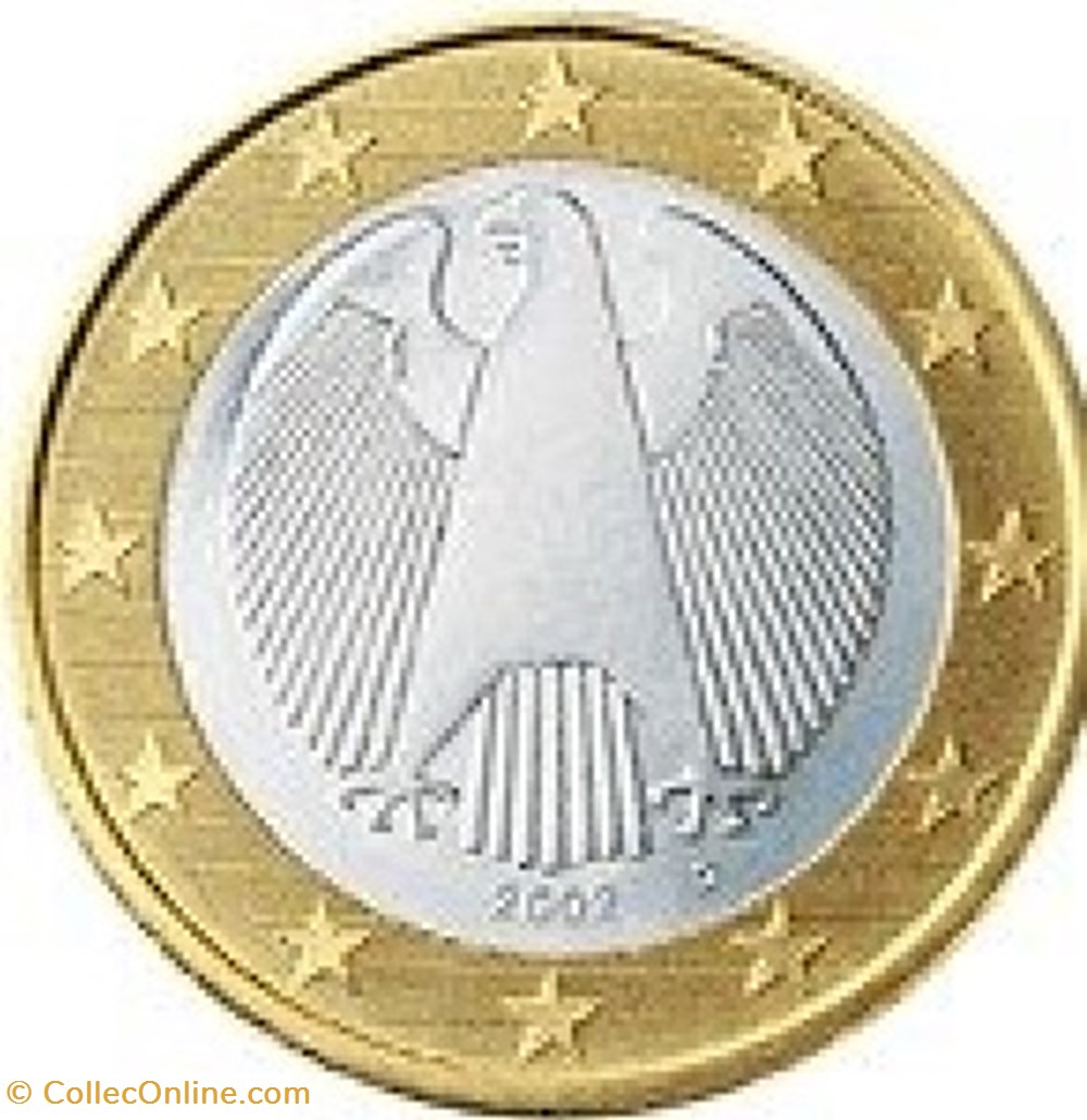 1 Euro 2002 G Karlsruhe monnaies euros allemagne 1 euro 2002 g karlsruhe