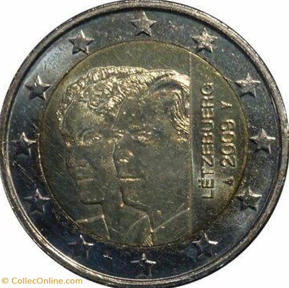monnaies luxembourg 2 euros 90e anniversaire de accession au trone de la grande duchesse charlotte 2009
