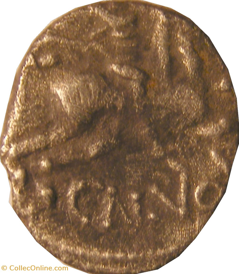 Denier au cavalier ROVV / CN.VOL monnaies antiques celtes denier au cavalier rovv cn vol