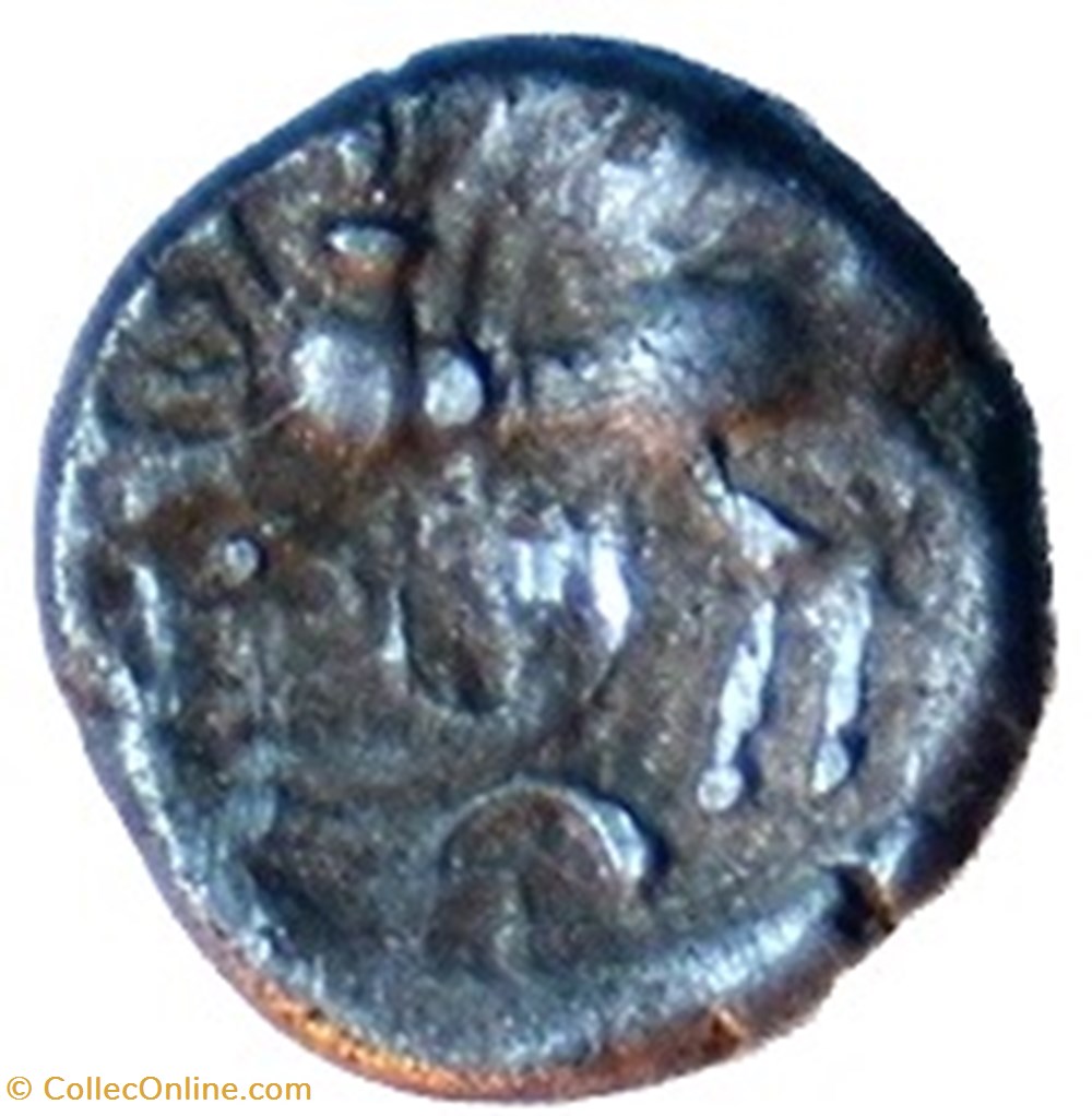 Quinaire KALETEDOY à la demi-rouelle monnaies antiques celtes quinaire kaletedoy a la demi rouelle