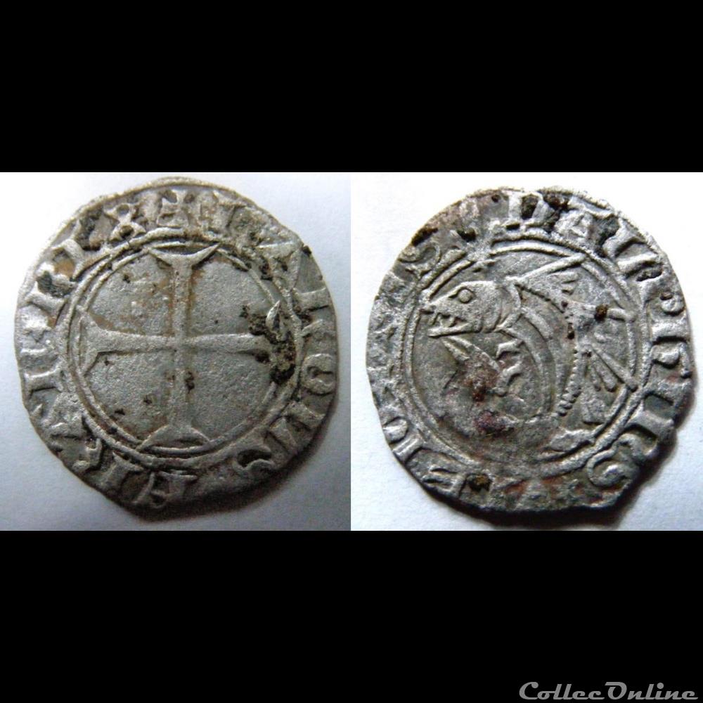 DAUPHINS DU VIENNOIS - CHARLES VII Petit blanc monnaie france feodale dauphins du viennois charles vii petit blanc