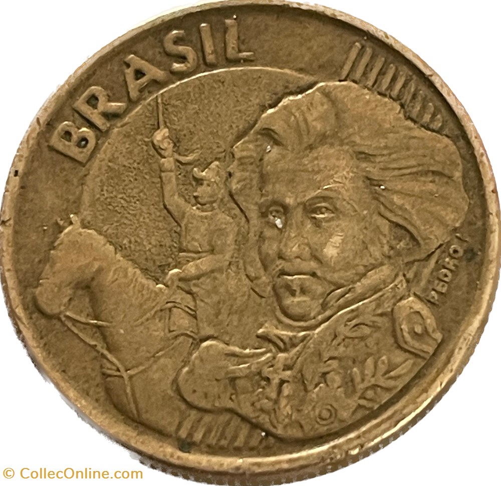monnaies monde bresil 10 centavos pedro i 2001