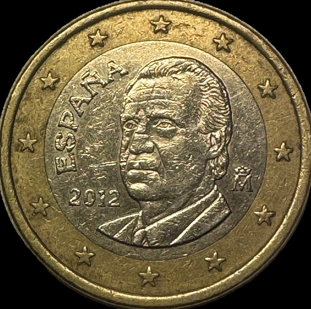 1 Euro 2012 monnaies euros a espagne 1 euro 2012
