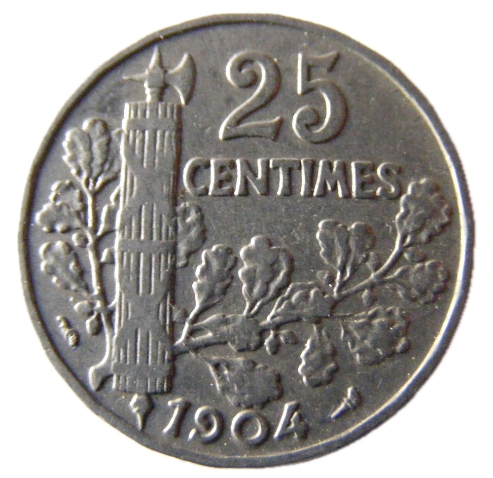 25 centimes Patey, 2e type 1904 Type A monnaies monde france 25 centimes patey 2e type 1904 type a