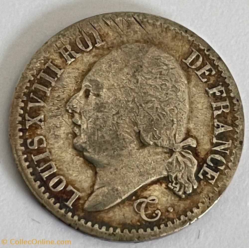 1/4 franc Louis XVIII 1817 Lyon monnaies monde france 1 4 franc louis xviii 1817 lyon