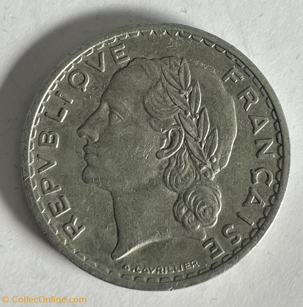 monnaies monde france 5 francs lavrillier 1949 b