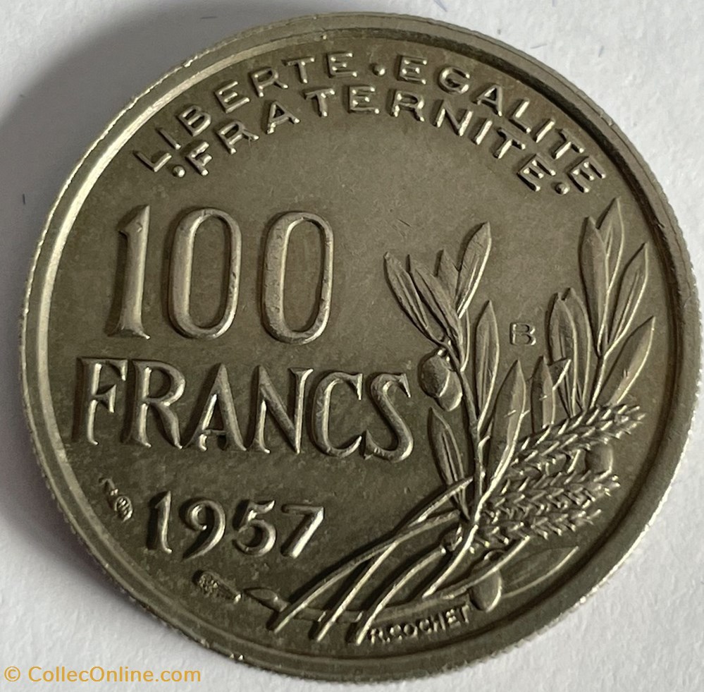 monnaies monde france 100 francs cochet 1957 b