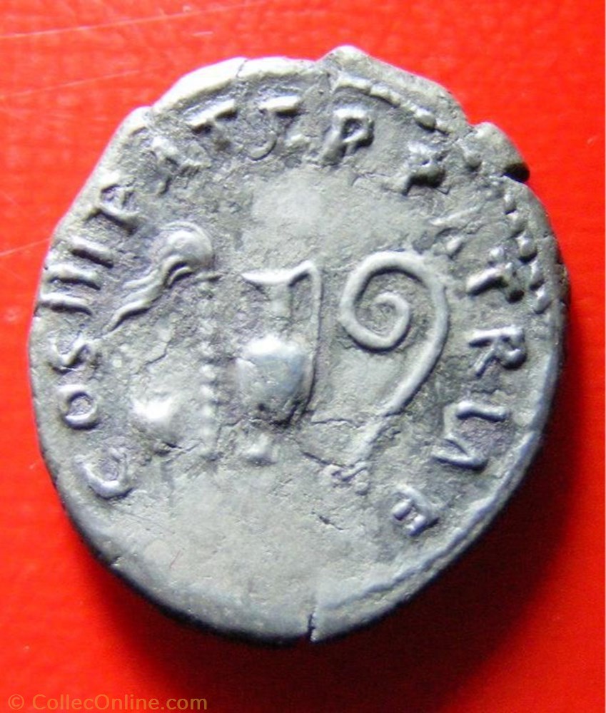 Denier - Nerva - aux instruments pontificaux monnaies antiques romaines imperiales et republicaines denier nerva aux instruments pontificaux