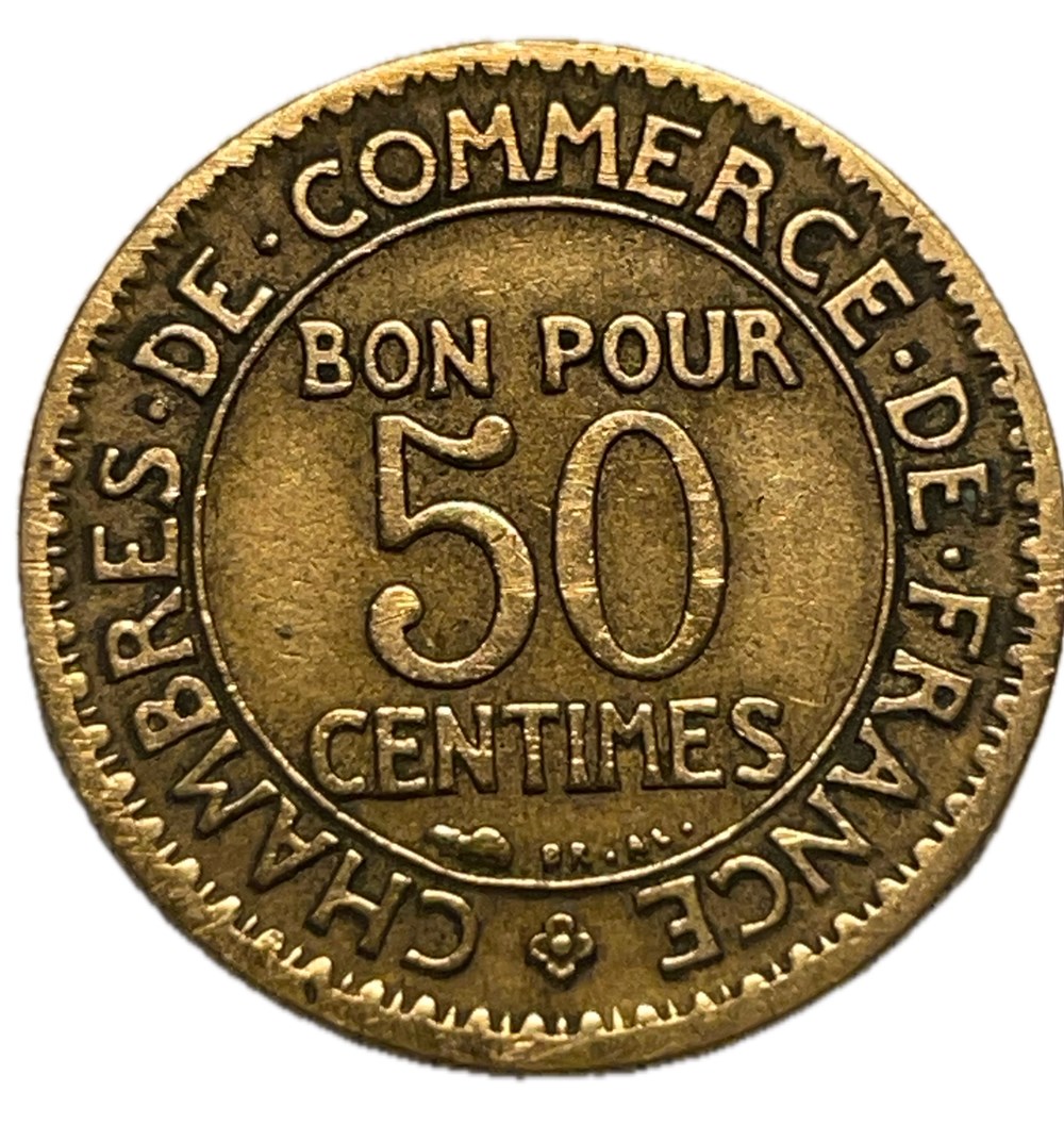 50 centimes Chambres de commerce 1925 monnaies monde france 50 centimes chambres de commerce 1925