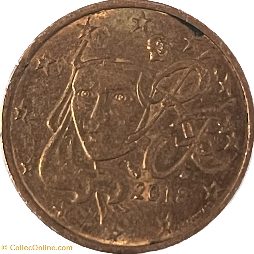 2 centimes euro 2018 monnaies euros a france 2 centimes euro 2018