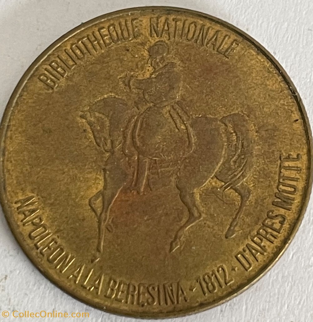 Jeton - Total - Bicentenaire Napoléon n° 17 - Napoléon à la Beresina monnaies paranumismatique jetons poids jeton total bicentenaire napoleon n 17 napoleon a la beresina