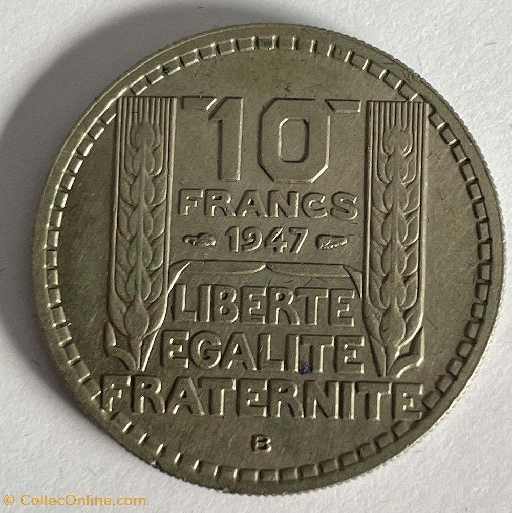 monnaies monde france 10 francs turin 1947 b grosse tete