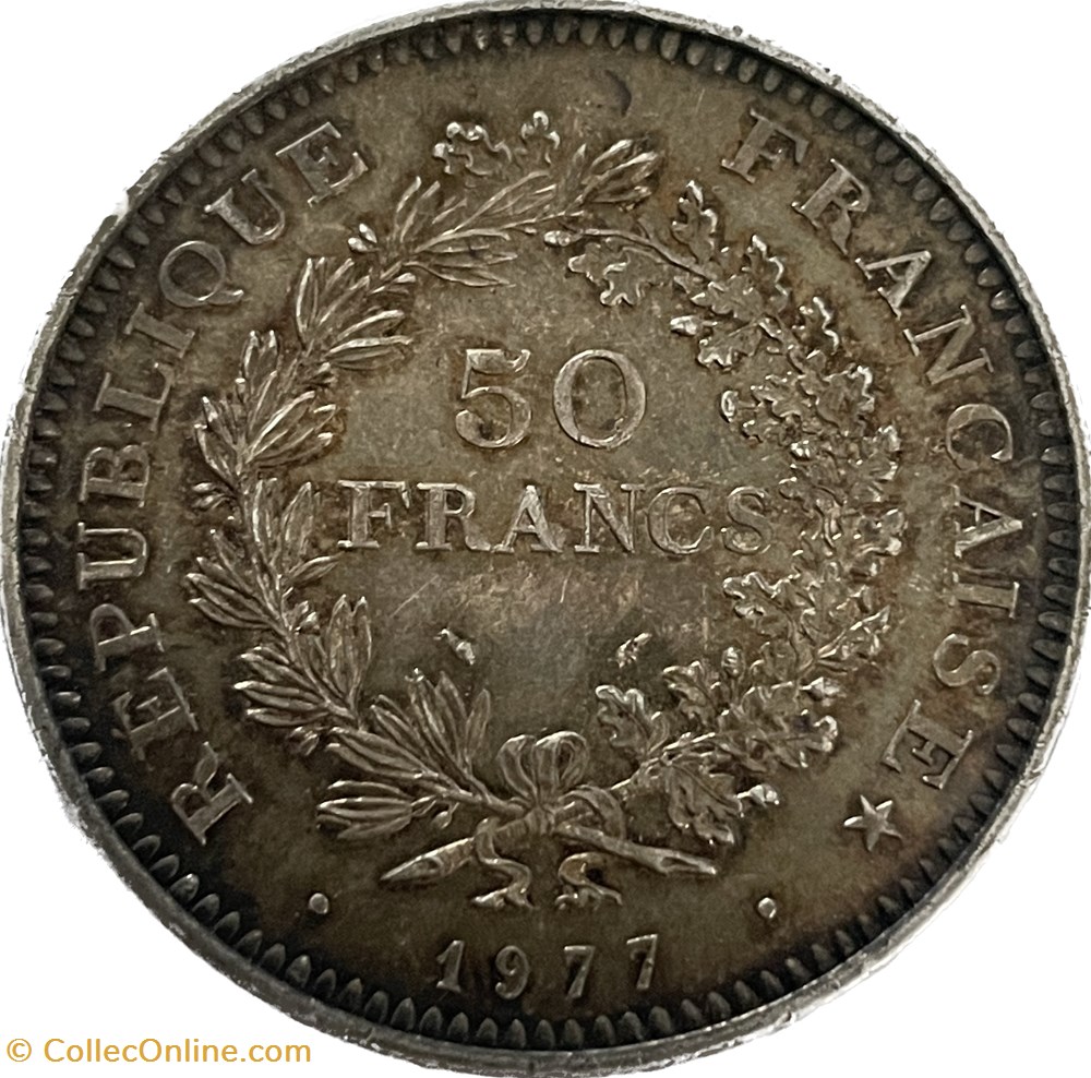 50 francs Hercule 1977 monnaies monde france 50 francs hercule 1977