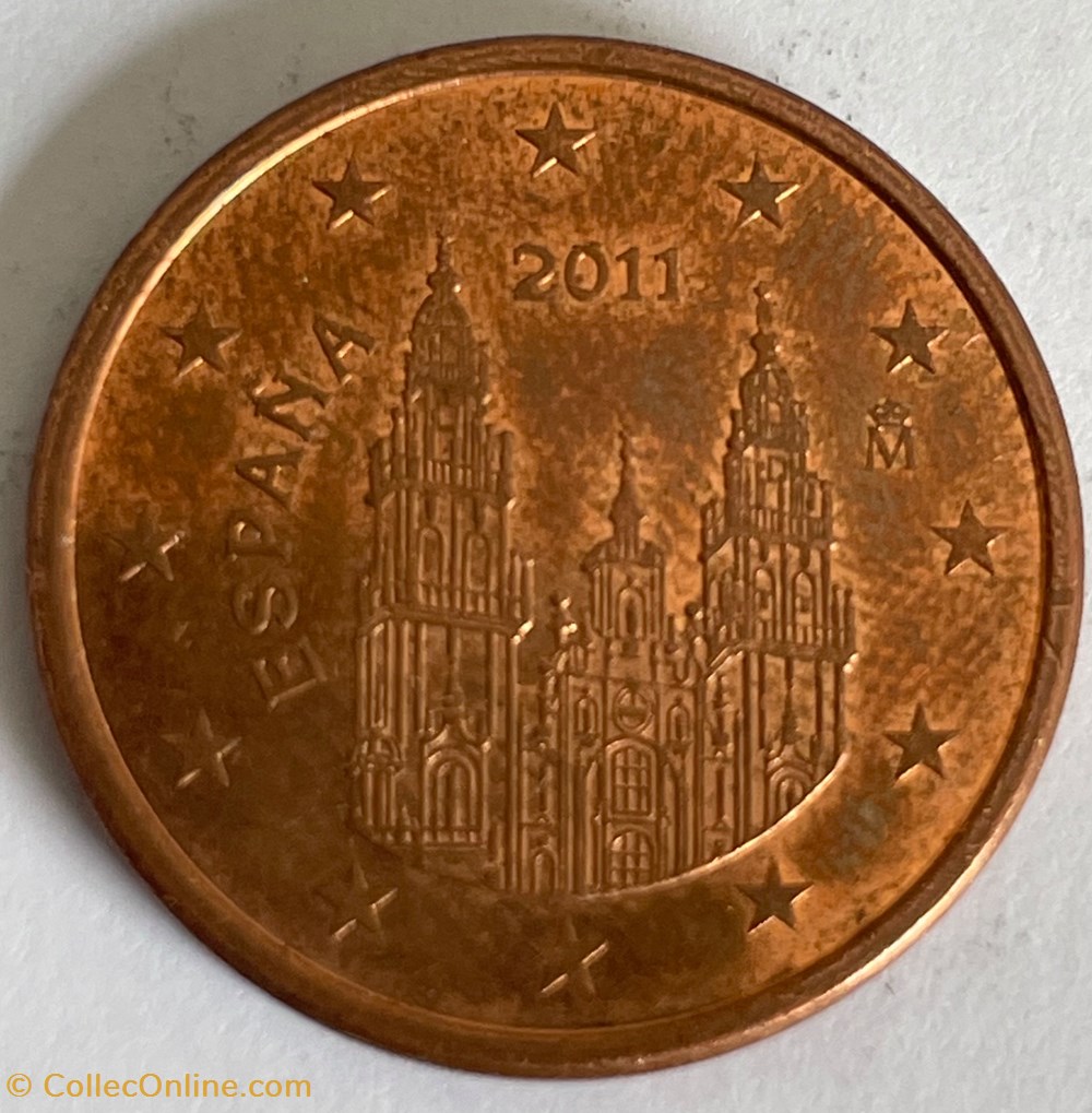 monnaies euros a espagne 5 cents 2011