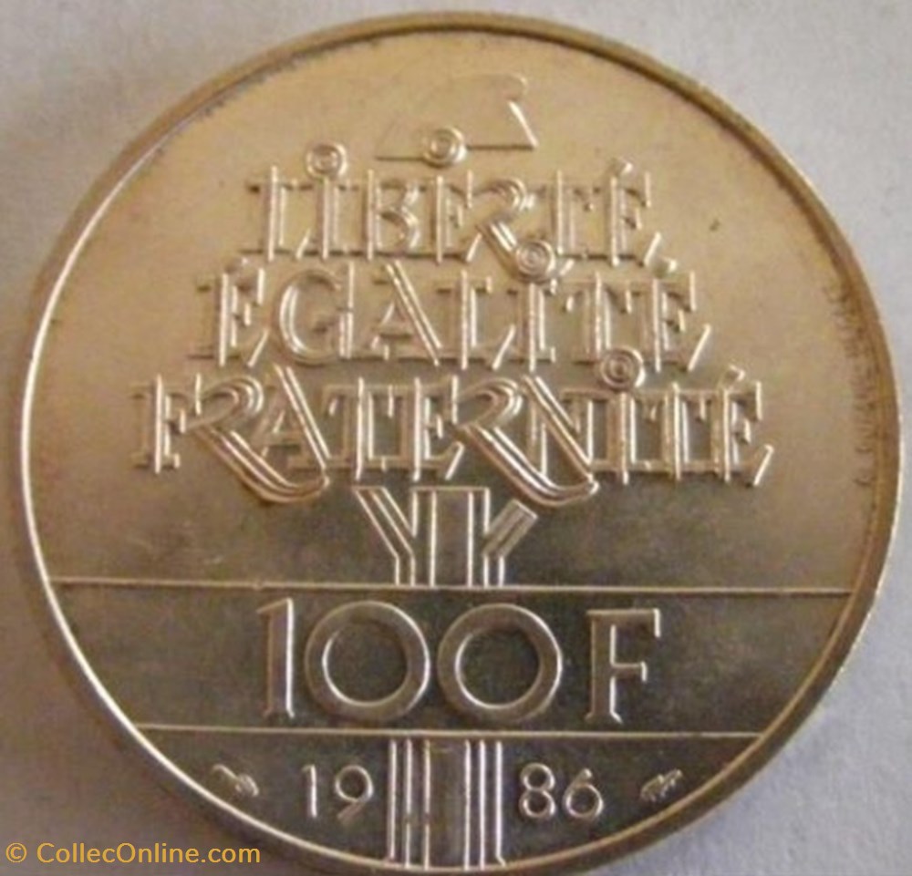 100 francs Liberté (Statue de la) 1986 monnaies monde france 100 francs liberte statue de la 1986