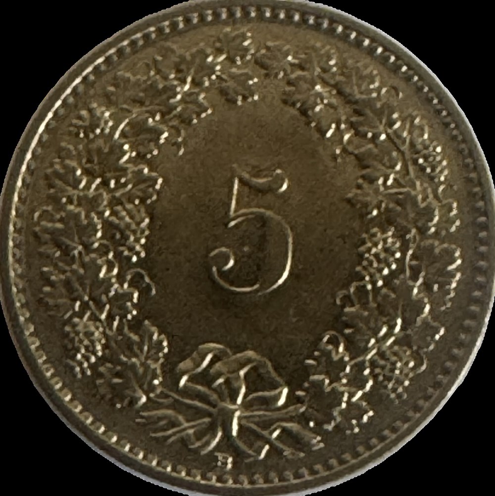 Suisse 5 centimes Tête de Libertas 2015 B monnaies monde suisse 5 centimes tete de libertas 2015 b