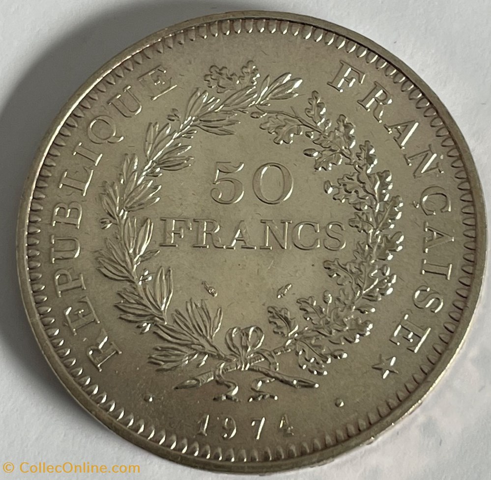 50 francs Hercule 1974 monnaies monde france 50 francs hercule 1974