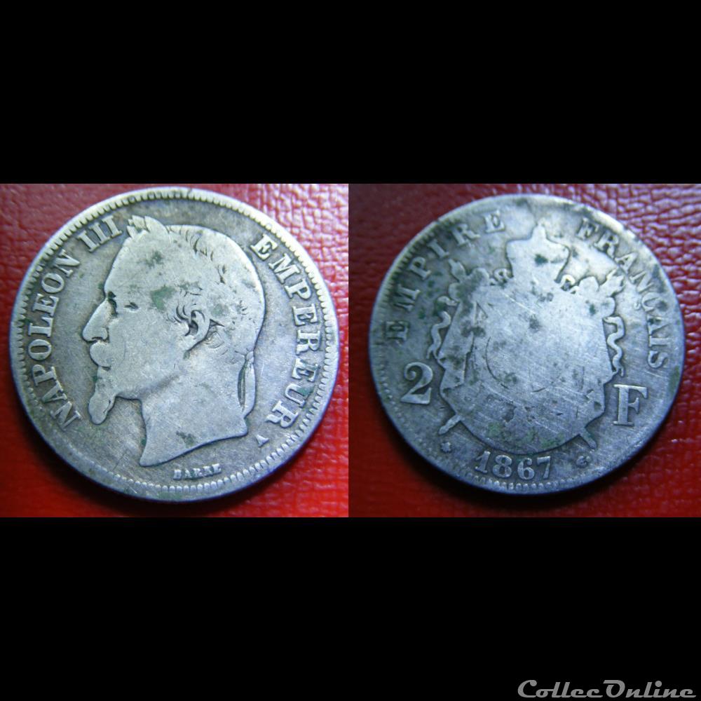 2 francs - 1867 A monnaies monde france 2 francs 1867 a