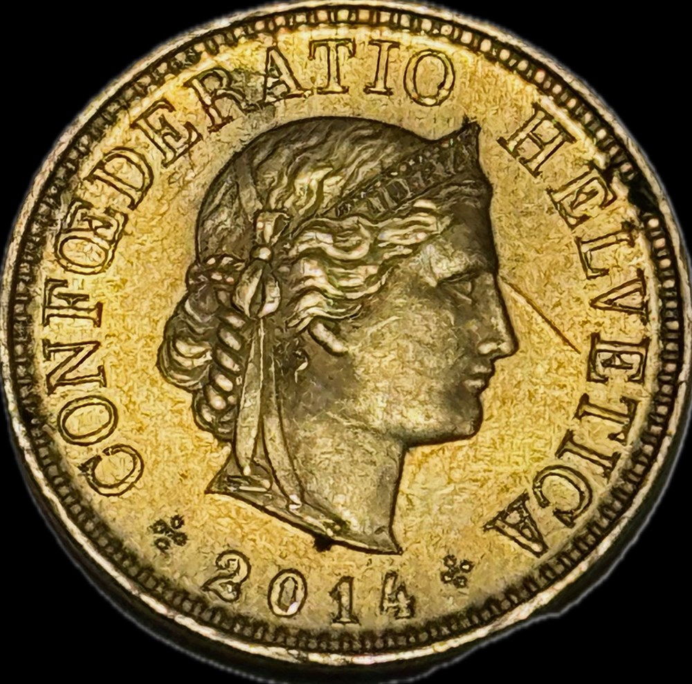 Suisse 5 centimes Tête de Libertas 2014 monnaies monde suisse 5 centimes tete de libertas 2014