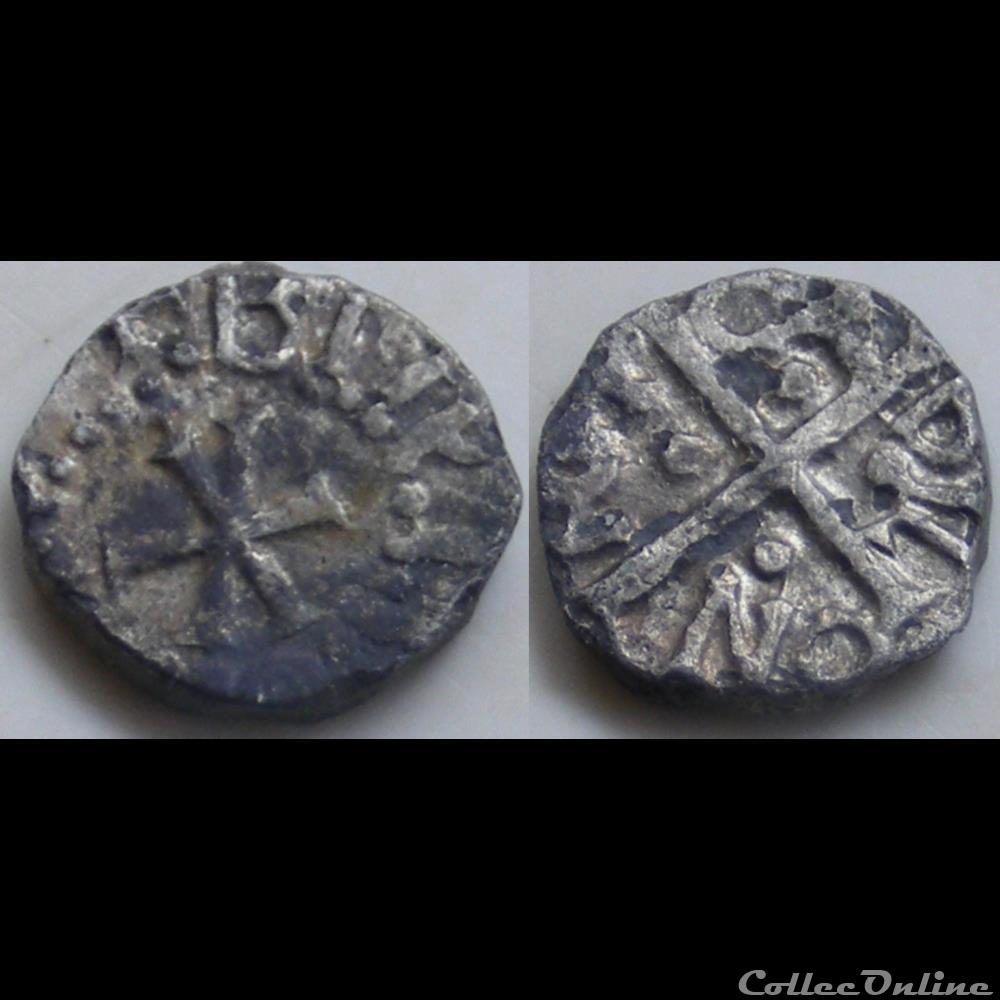 monnaies europe medievale france merovingiennes denier a la croix chalon sur saone cabilonnum