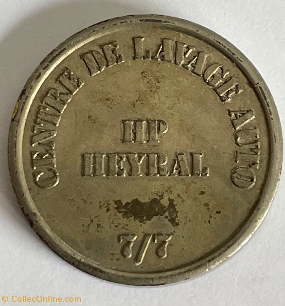 Jeton de Lavage voiture Heyral monnaies paranumismatique jetons poids jeton de lavage voiture heyral