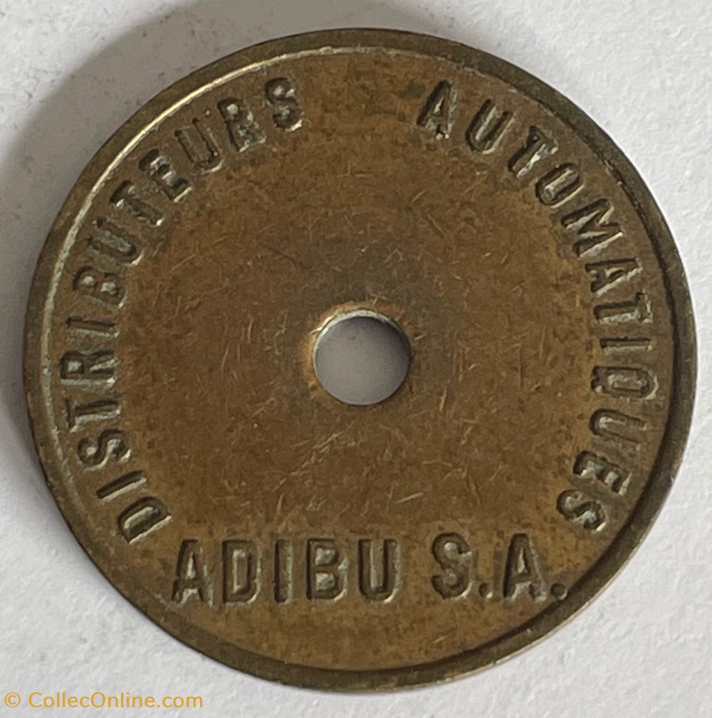 Jeton de Distribution ADIBU S.A monnaies paranumismatique jetons poids jeton de distribution adibu s a