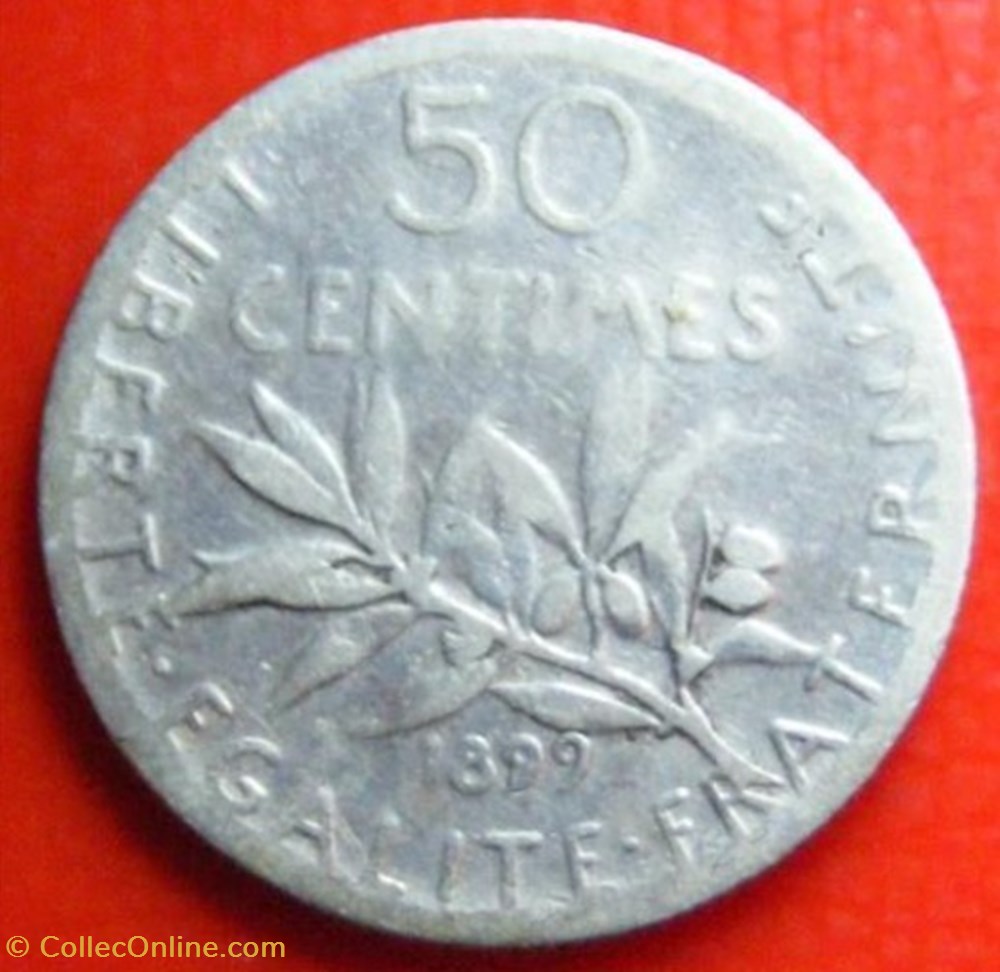 50 centimes Semeuse 1899 monnaies monde france 50 centimes semeuse 1899