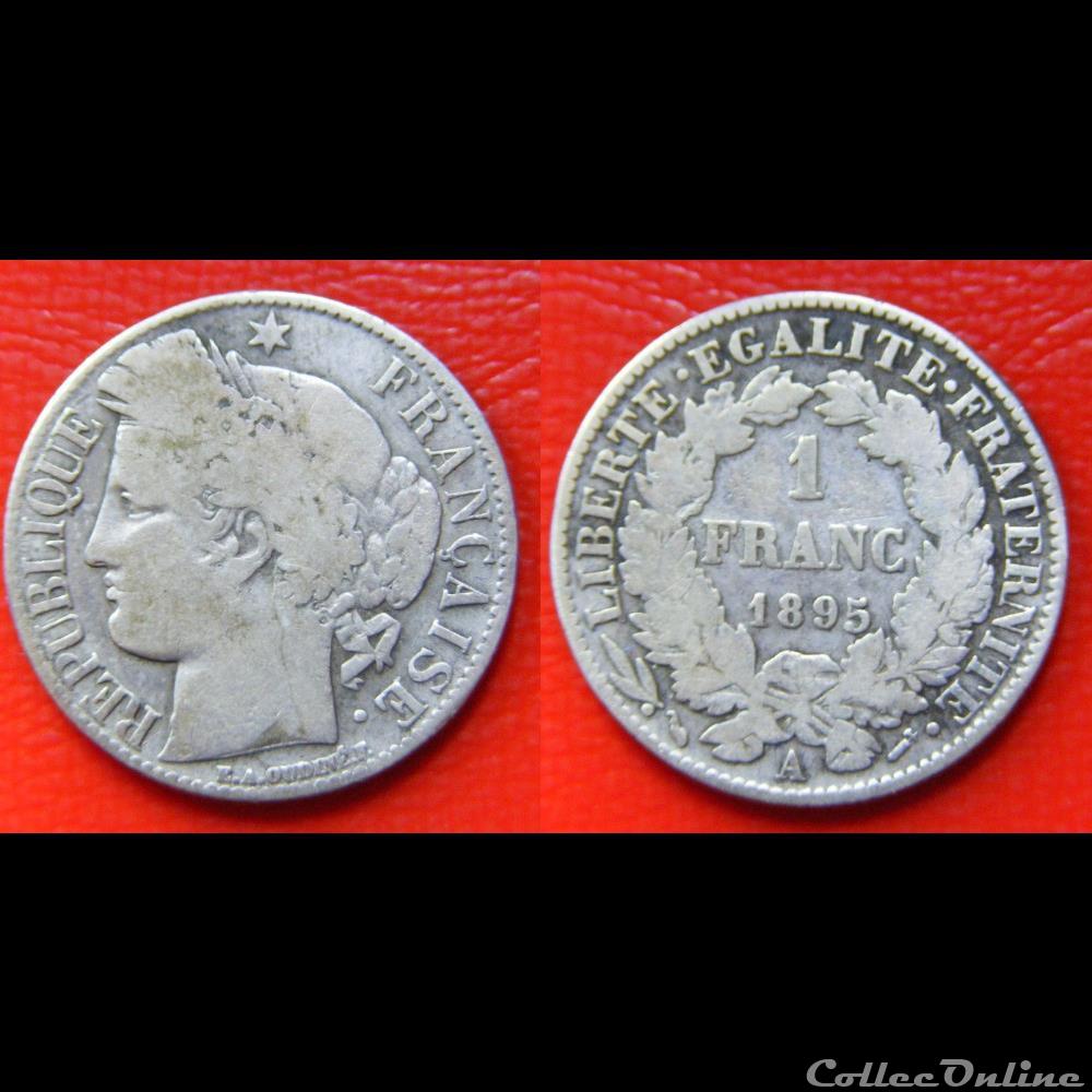 1 franc Cérès 1895 A monnaies monde france 1 franc ceres 1895 a
