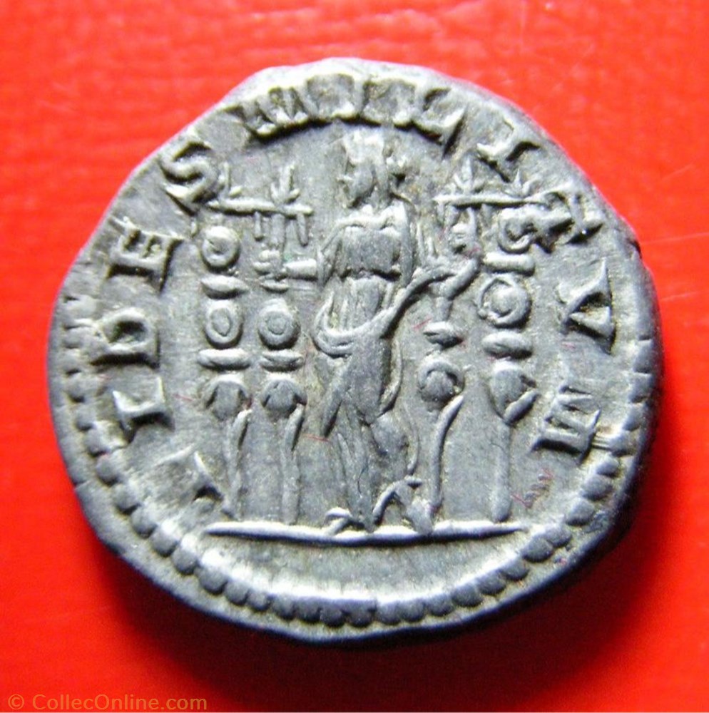 monnaies antiques romaines imperiales et republicaines denier macrin fides militum