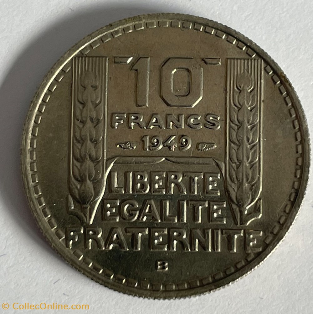 monnaies monde france 10 francs turin 1949 b