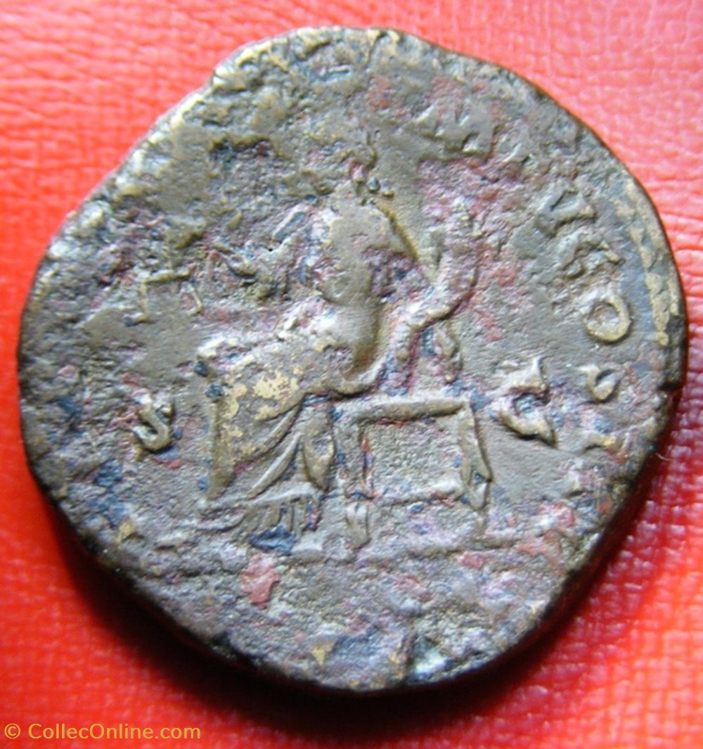 Sesterce - LUCIUS VÉRUS - TR POT VIII monnaies antiques a romaines imperiales et republicaines sesterce lucius verus tr pot viii
