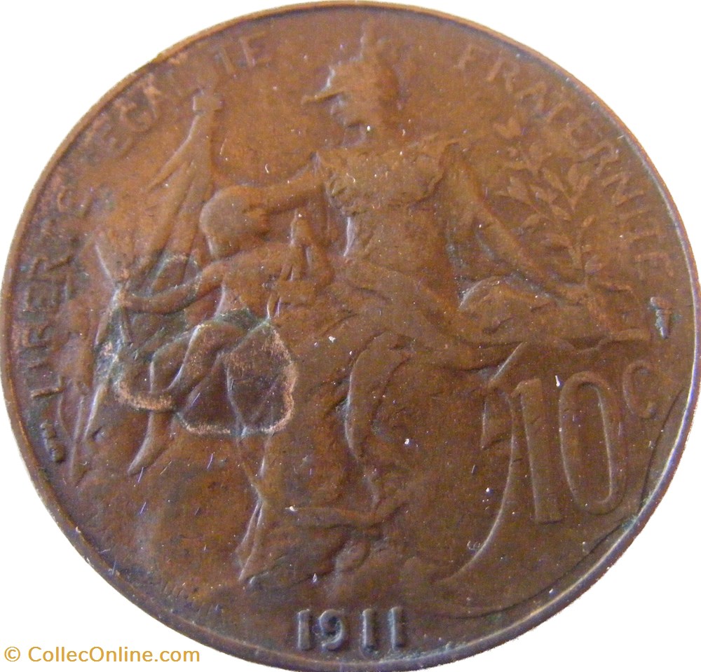 10 centimes Daniel-Dupuis 1911 monnaies monde france 10 centimes daniel dupuis 1911