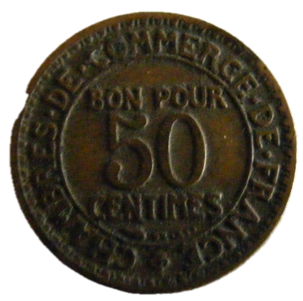 50 centimes Chambres de commerce 1923 monnaies monde france 50 centimes chambres de commerce 1923