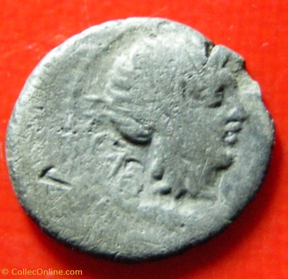 Quinaire - PORCIA - VIC(TR)IX - 89 avant J.C monnaies antiques romaines imperiales et republicaines quinaire porcia vic tr ix 89 avant j c