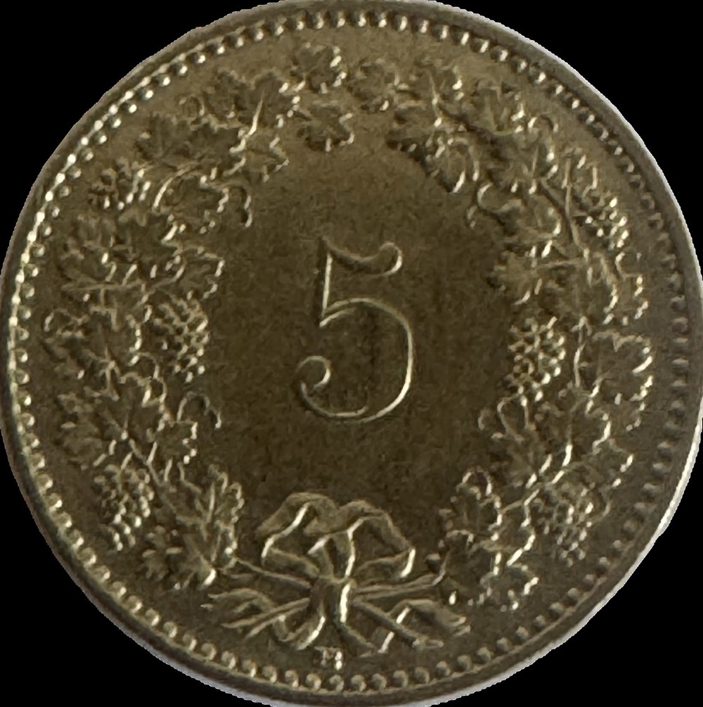 Suisse 5 centimes Tête de Libertas 2008 B monnaies monde suisse 5 centimes tete de libertas 2008 b