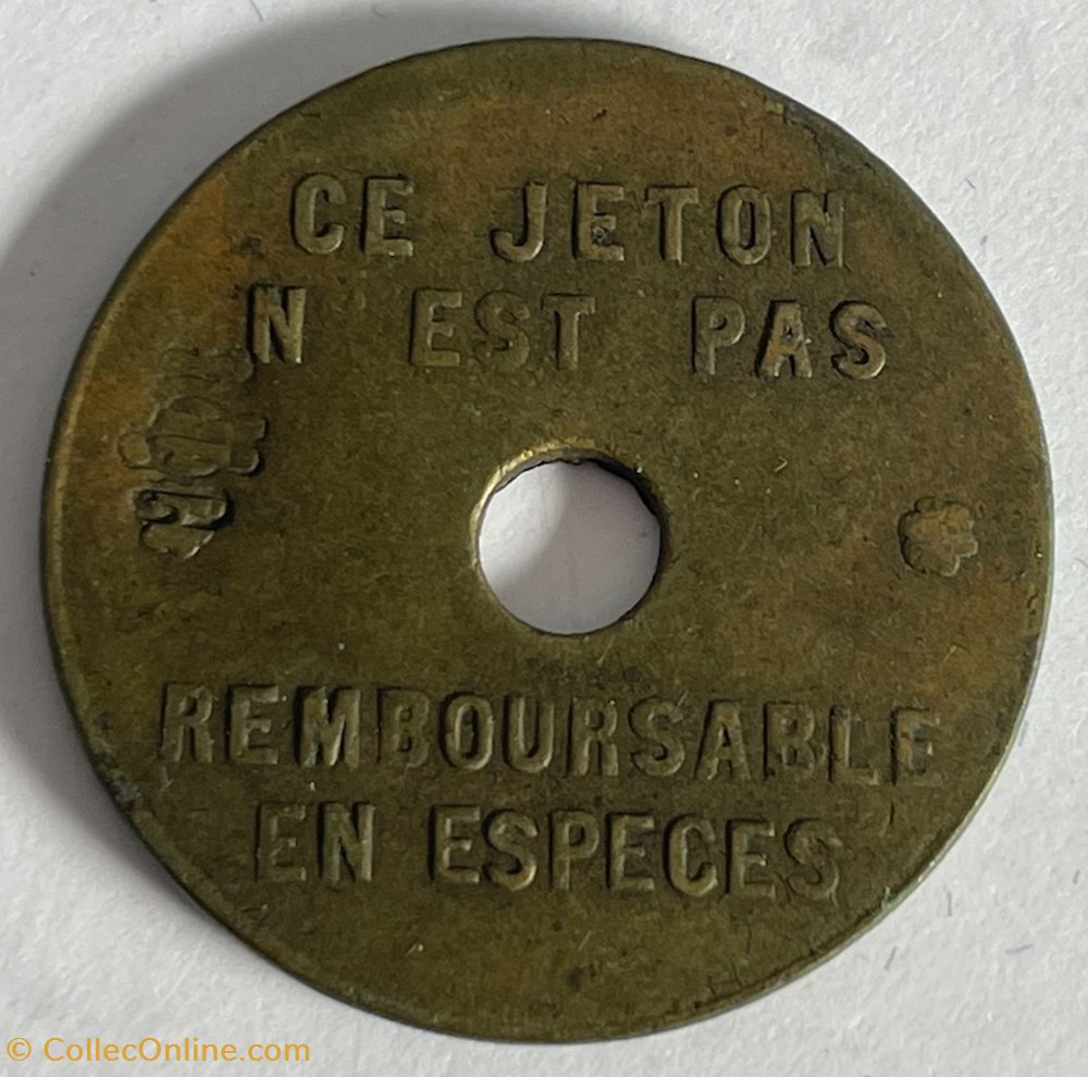 Bon pour un trajet de 25 Centimes OTL Lyon monnaies paranumismatique jetons poids bon pour un trajet de 25 centimes otl lyon