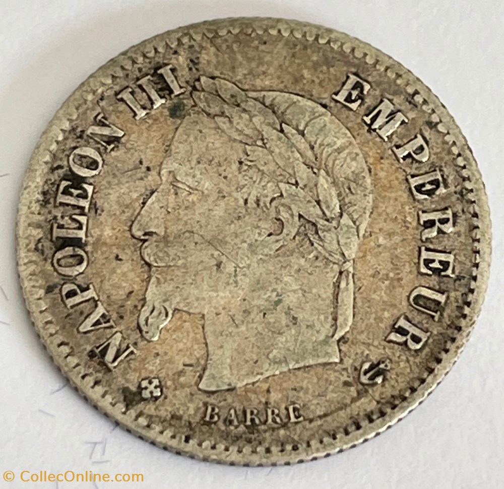 20 centimes III Napoléon tête laurée, grand module 1867 Strasbourg monnaies monde france 20 centimes iii napoleon tete lauree grand module 1867 strasbourg