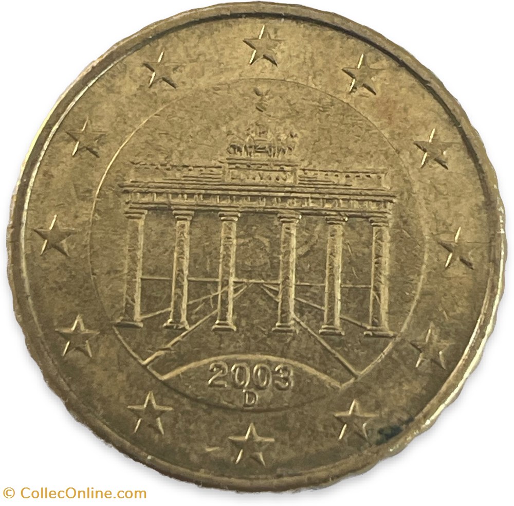 monnaies euros a allemagne 10 cents euro 2003 d munich