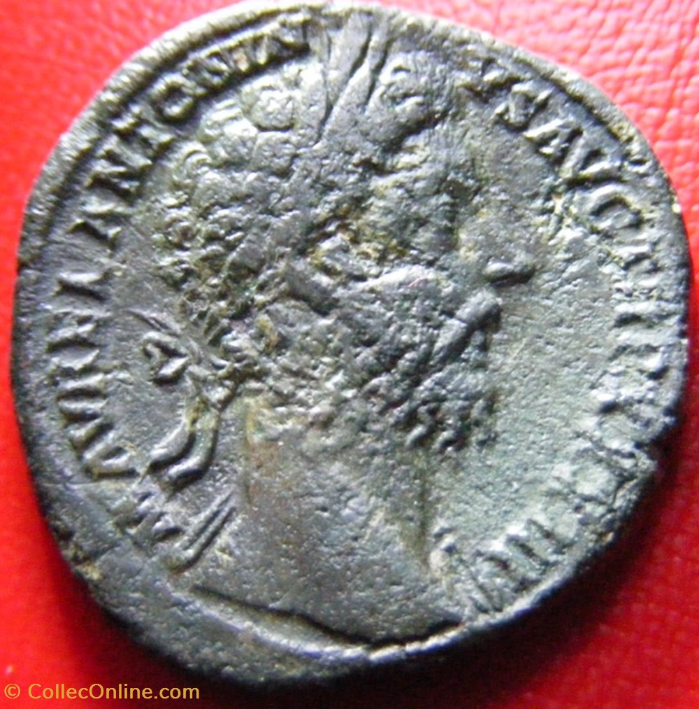 Sesterce - MARC AURÈLE - FELICITAS monnaies antiques romaines imperiales et republicaines sesterce marc aurele felicitas