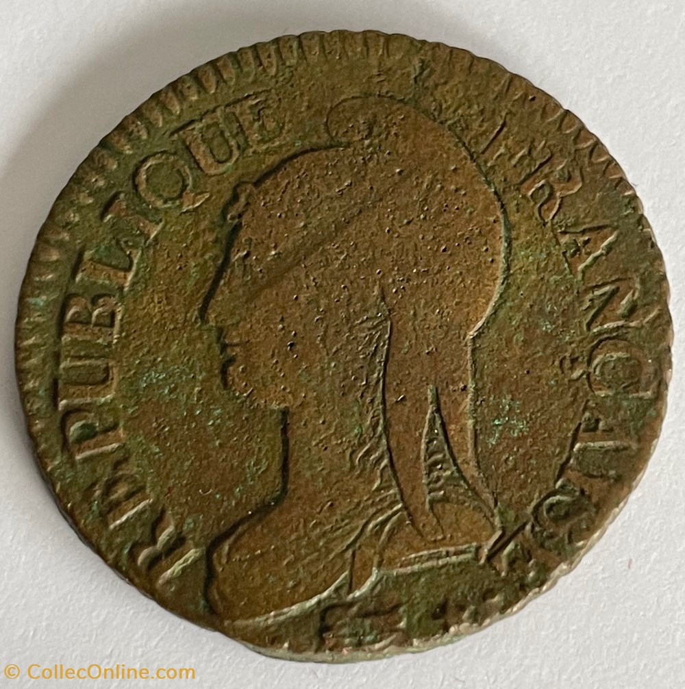 monnaies monde france 5 centimes dupre an5 r