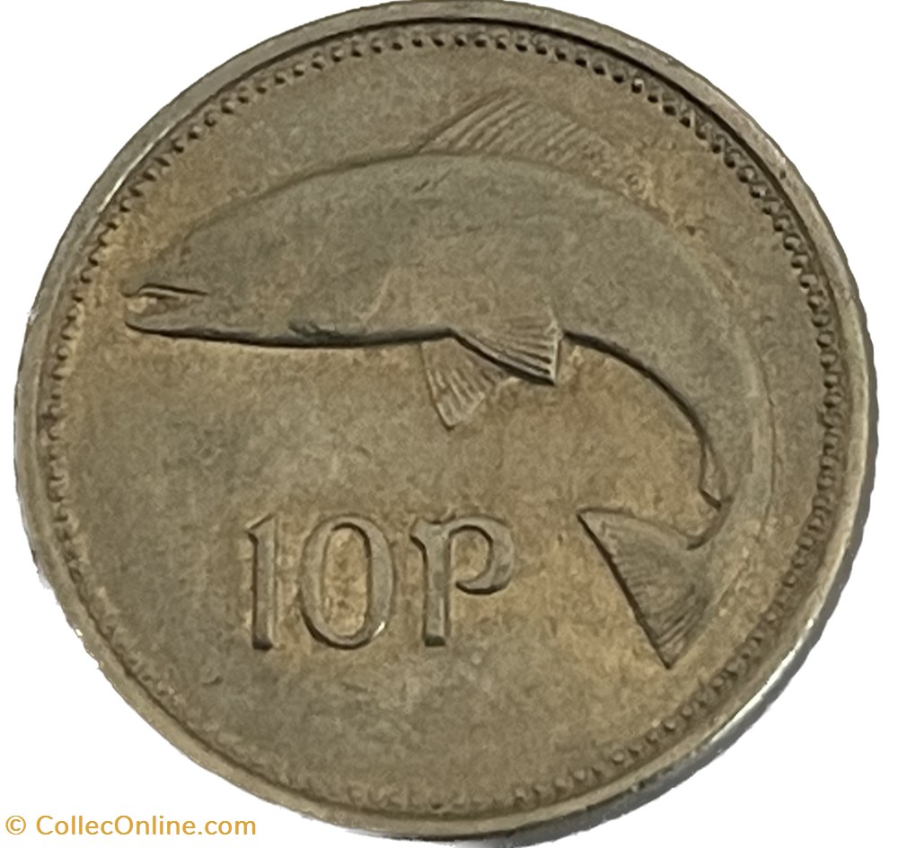 monnaies monde irlande 10 pence petit module 1993