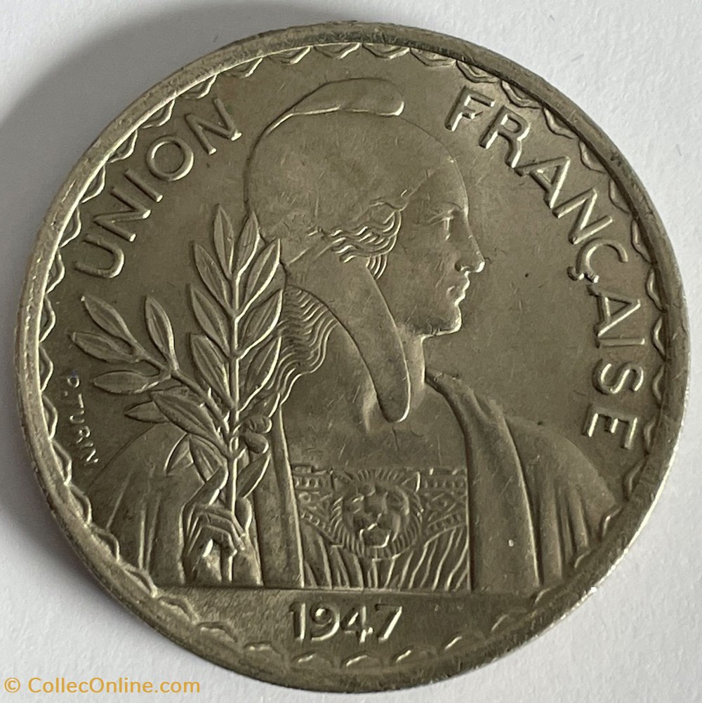 monnaies colonies francaises indochine 1 piastre 1947