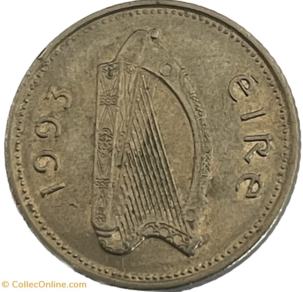 monnaies monde irlande 10 pence petit module 1993