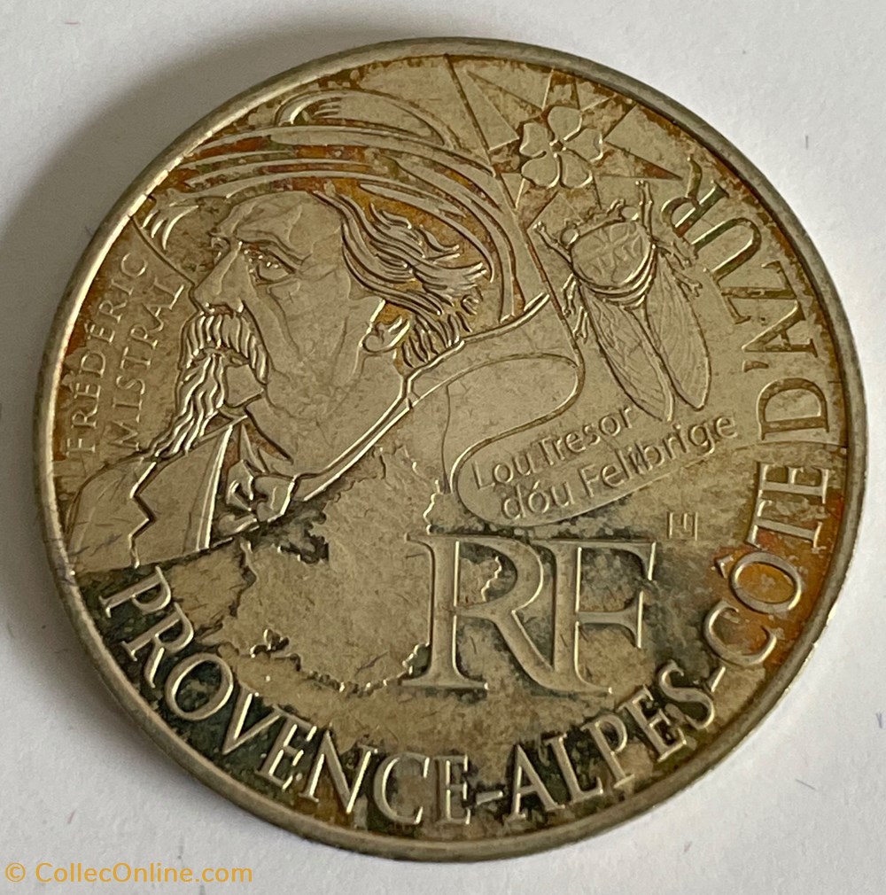 10 euros Provence-Alpes-Côte d'Azur 3e type monnaies monde france 10 euros provence alpes cote azur 3e type