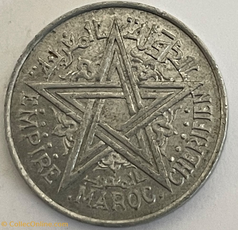Maroc - 2 francs Mohammed V 1951 monnaies monde maroc 2 francs mohammed v 1951