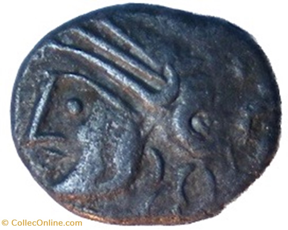 Quinaire KALETEDOY un delta monnaies antiques celtes quinaire kaletedoy un delta