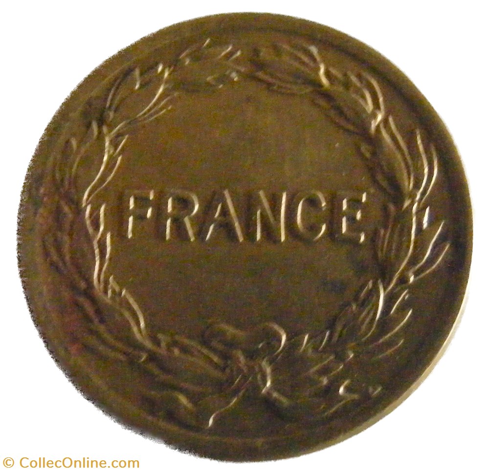 monnaies monde 2 francs france 1944