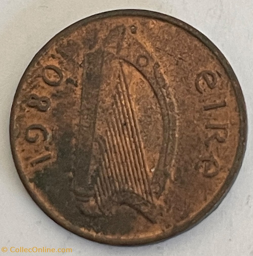 Irlande - 1 penny non magnétique 1980 - Coins - World - Ireland