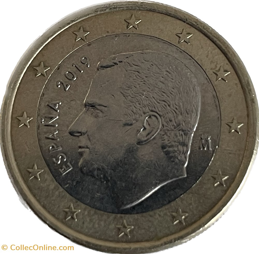 1 Euro 2019 monnaies euros a espagne 1 euro 2019